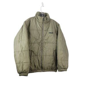 Fox Men's‎ Olive Green Thermal Padded Mock Neck Puffer Jacket Size M